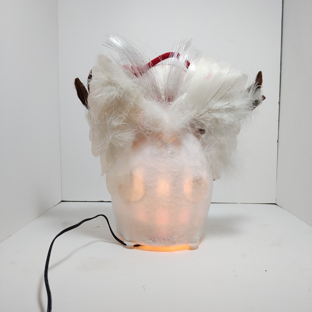Vintage December Home 11" Fiber Optic Pre-Lit Snowman Angel‎ Original Box Tested - Picture 5 of 9